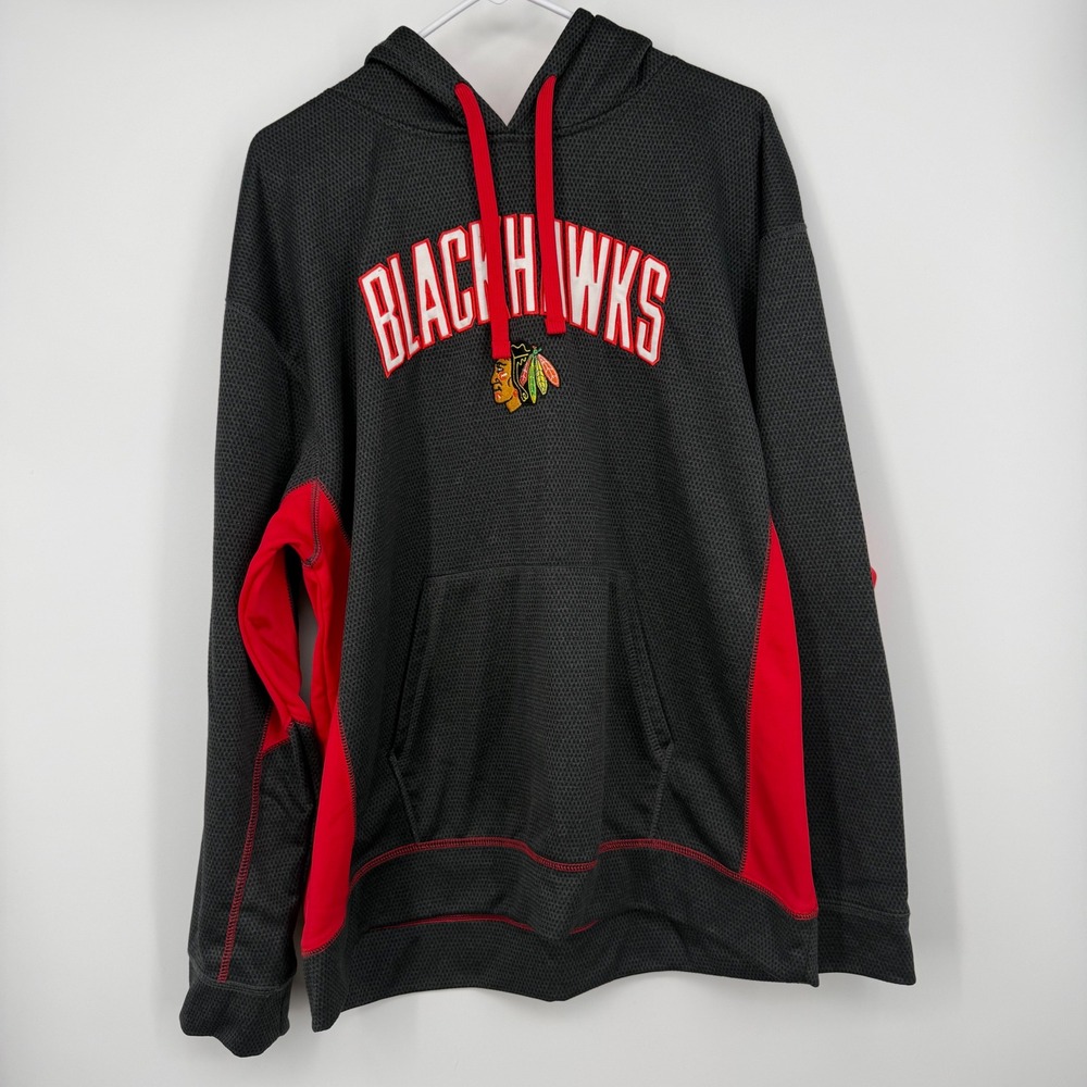 Mens Chicago Blackhawks NHL Hooded Sweatshirt Pullover Hoodie XL Hockey